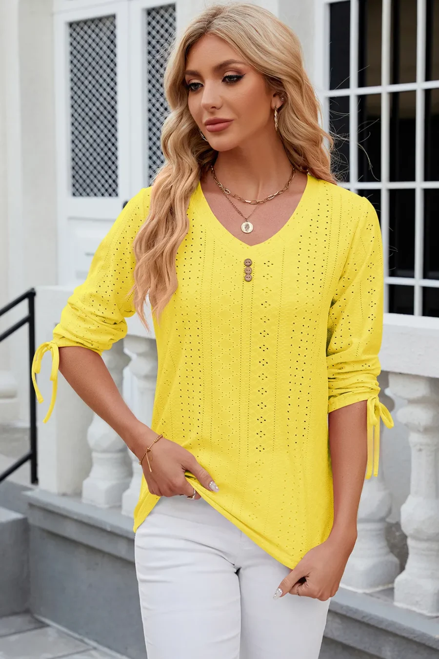 mid sleeve loose T-shirt - Image 22