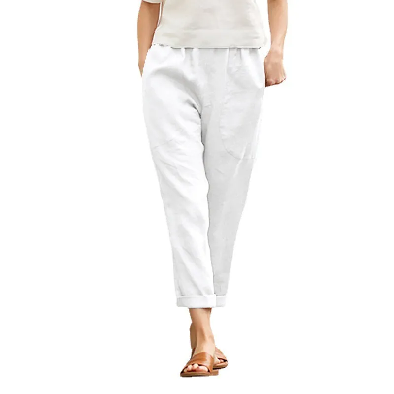 Cotton linen casual pant women - Image 6