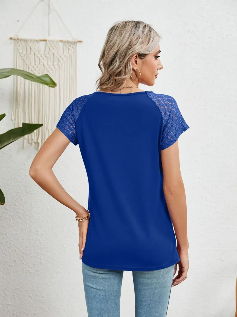 Round Neck Short Sleeve T-Shirt - Image 2