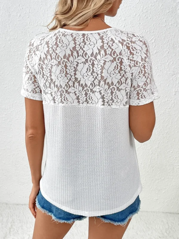 V-Neck Short Sleeve T-Shirt - Image 4