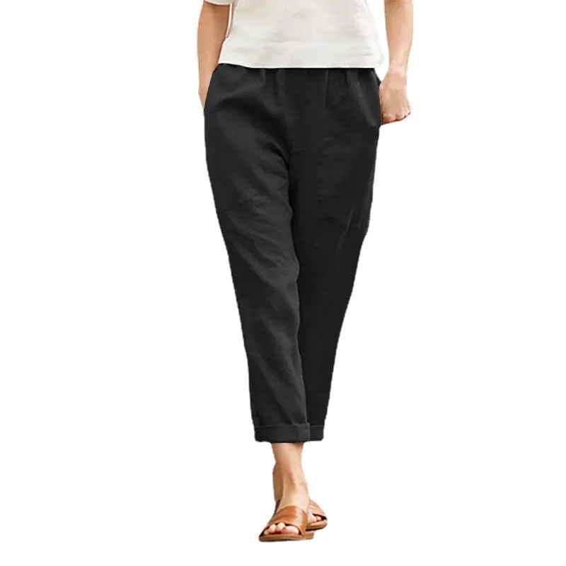 Cotton linen casual pant women - Image 10