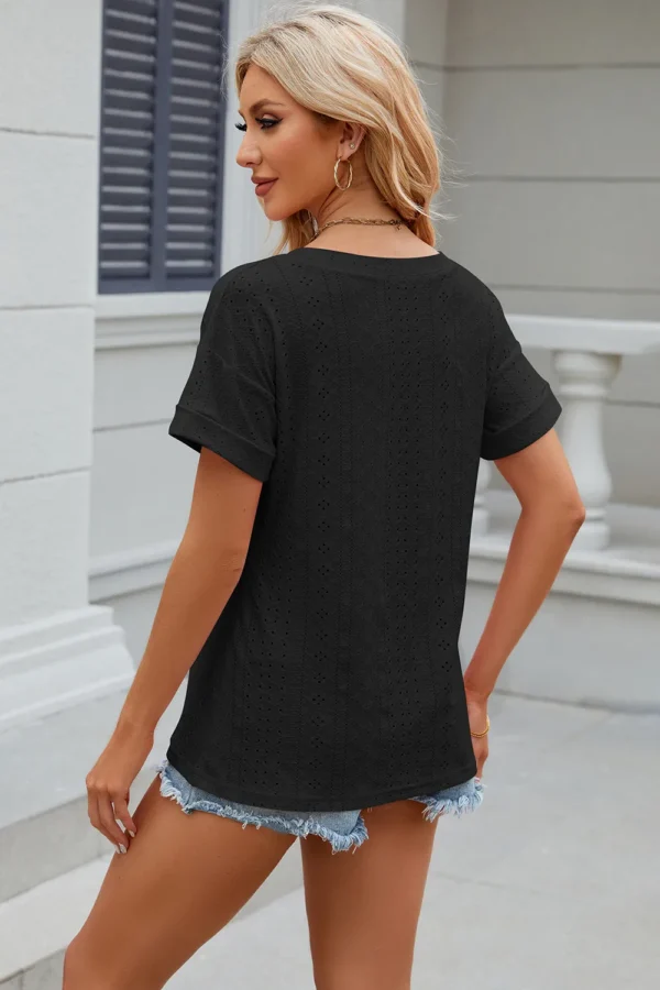 V-neck T-shirt top for women - Image 12