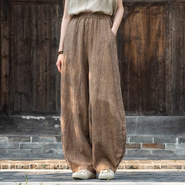 casual pants cotton and linen - Image 11