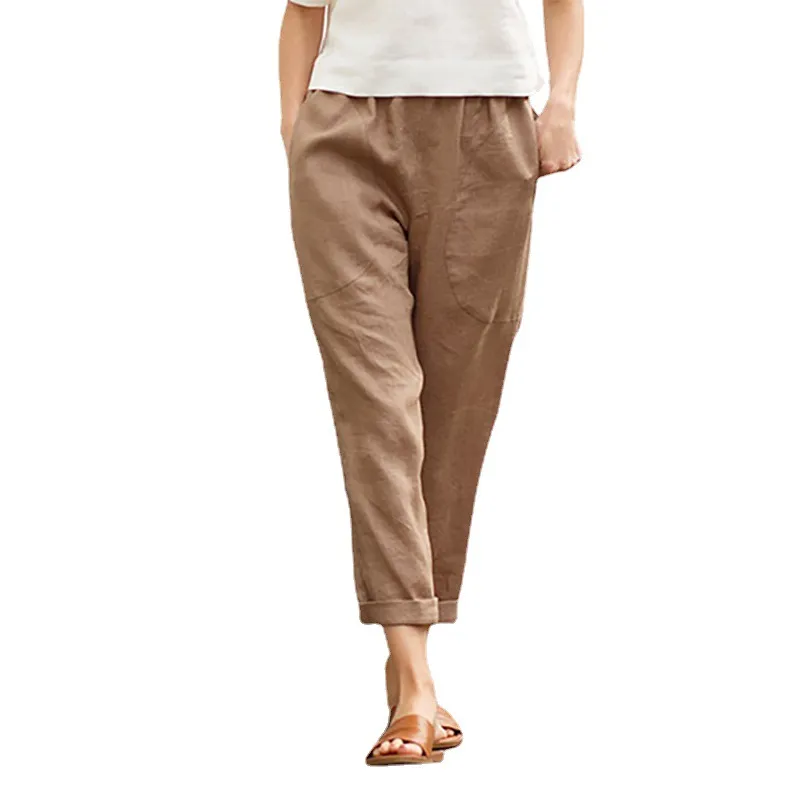 Cotton linen casual pant women - Image 4