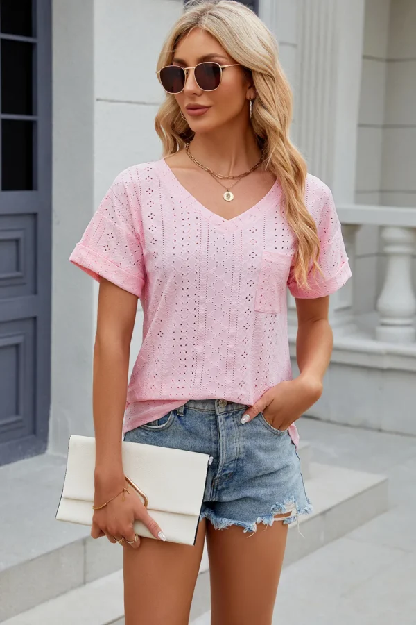 V-neck T-shirt top for women - Image 7