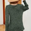 Square collar brushed button loose T-shirt - Image 3