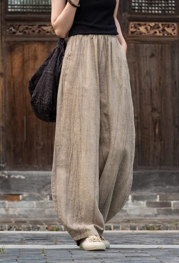 casual pants cotton and linen - Image 10
