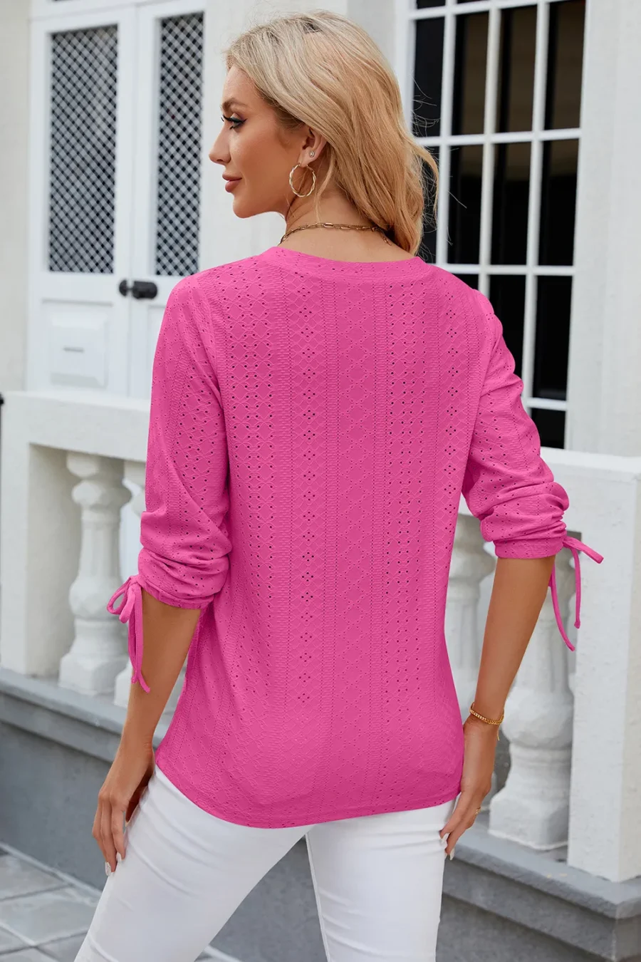 mid sleeve loose T-shirt - Image 20