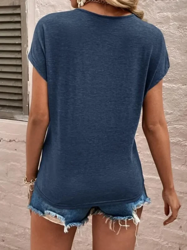 V-Neck Short Sleeves T-Shirt - Image 17