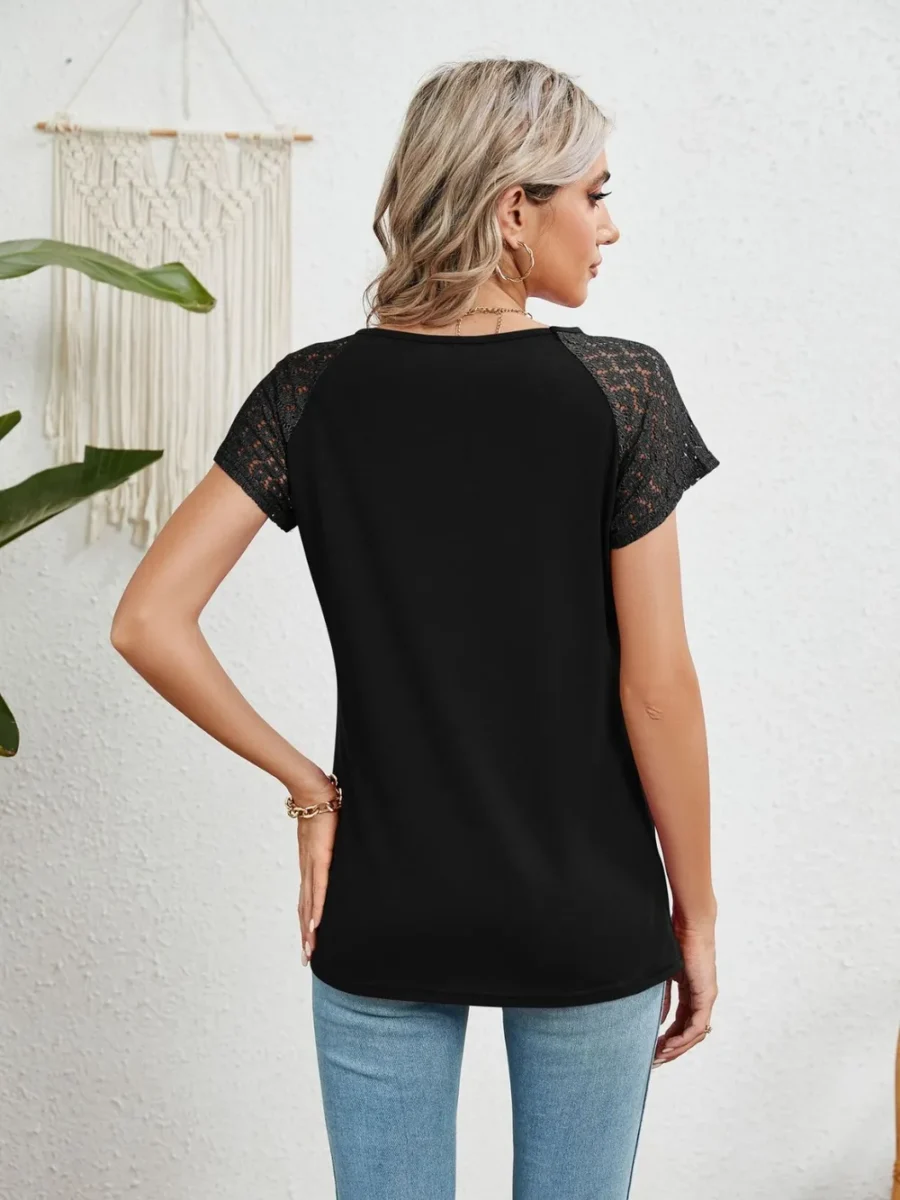 Round Neck Short Sleeve T-Shirt - Image 8