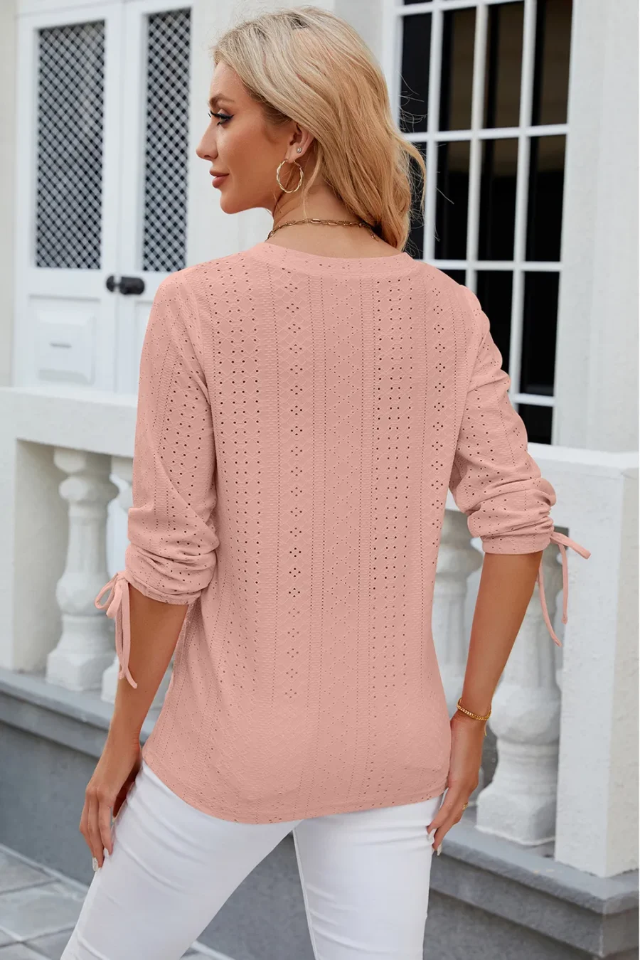 mid sleeve loose T-shirt - Image 12