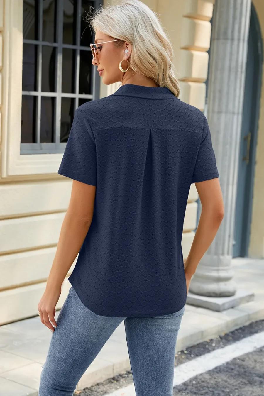 color lapel pocket T-shirt loose - Image 16