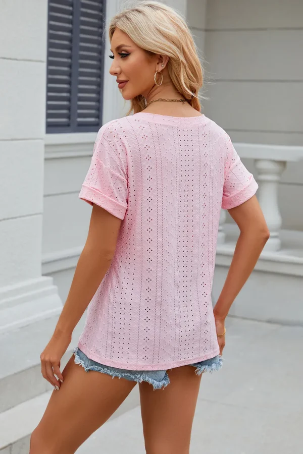 V-neck T-shirt top for women - Image 9