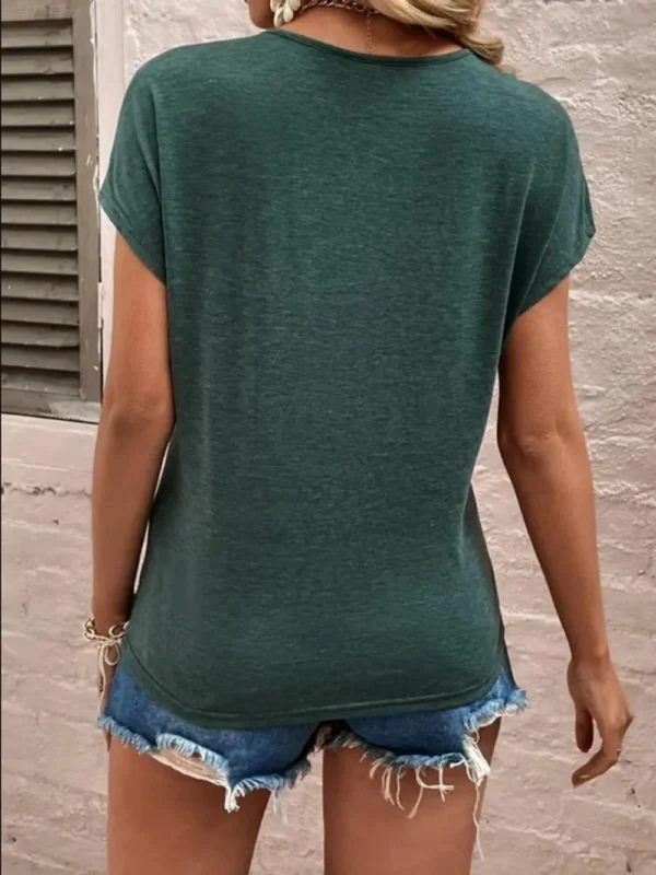 V-Neck Short Sleeves T-Shirt - Image 6
