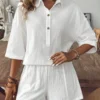 cotton and linen two-piece set