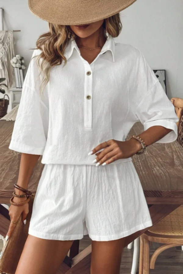 cotton and linen two-piece set
