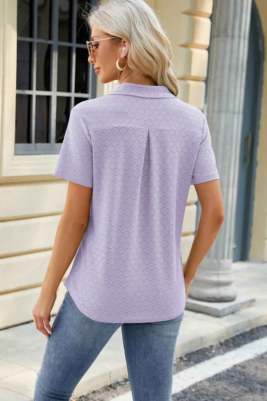 color lapel pocket T-shirt loose - Image 32