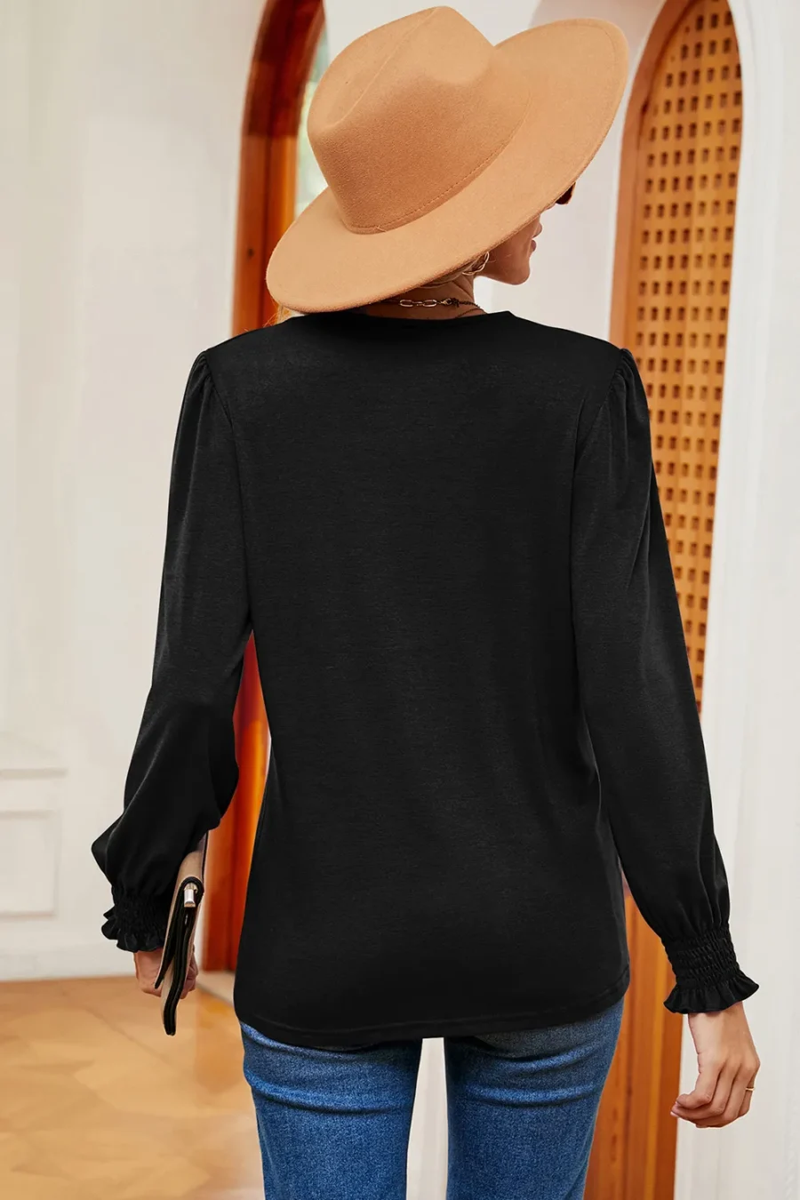lace patchwork loose T-shirt - Image 2