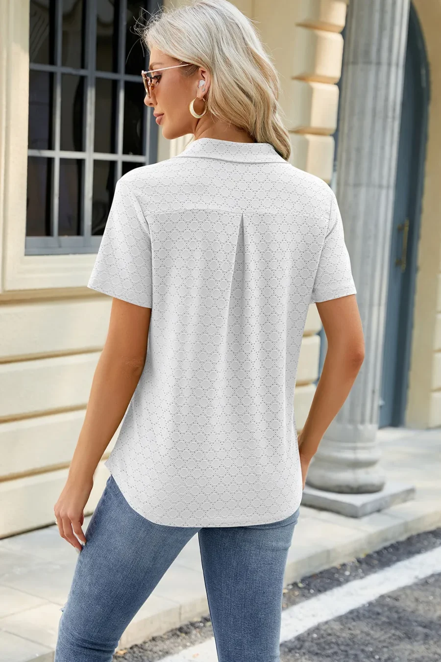 color lapel pocket T-shirt loose - Image 12