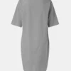 Cotton-linen pleated pocket dress for women - detail 5