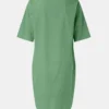 Cotton-linen pleated pocket dress for women - detail 7