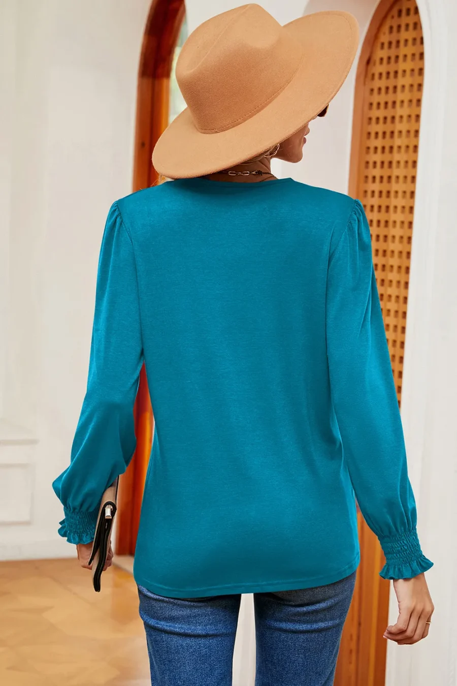 lace patchwork loose T-shirt - Image 12