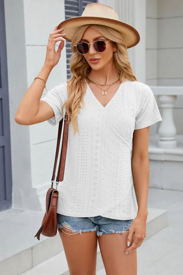 V-neck T-shirt top for women - Image 9