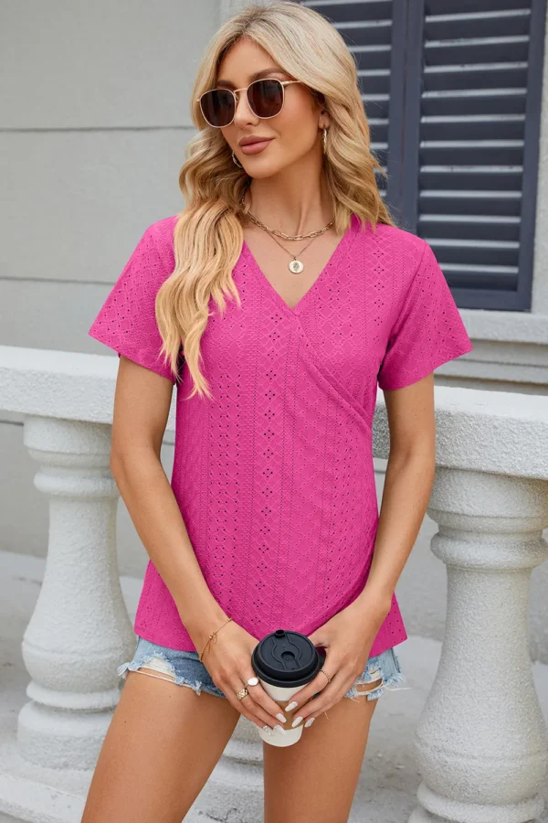 V-neck T-shirt top for women - Image 5