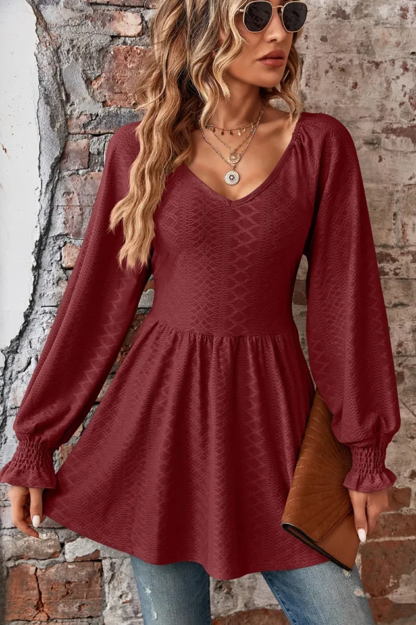 Jacquard  T-shirt top for women - Image 3