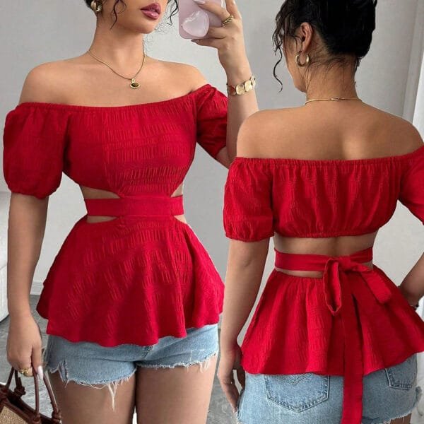 Off Shoulder T-shirt - Image 2