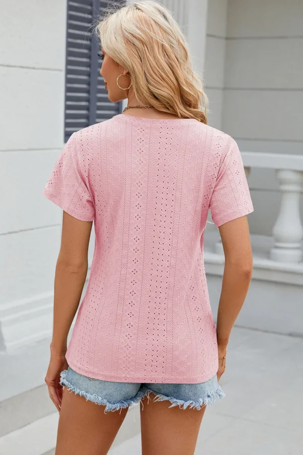 V-neck T-shirt top for women - Image 16
