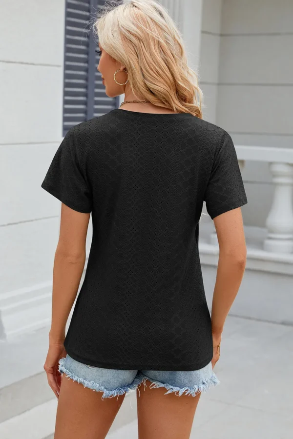 V-neck T-shirt top for women - Image 20
