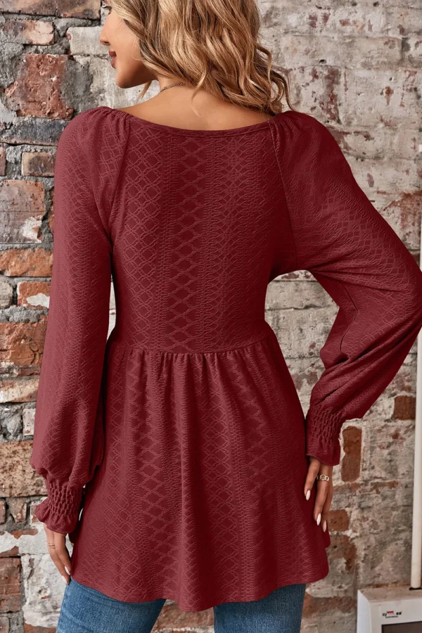 Jacquard  T-shirt top for women - Image 2