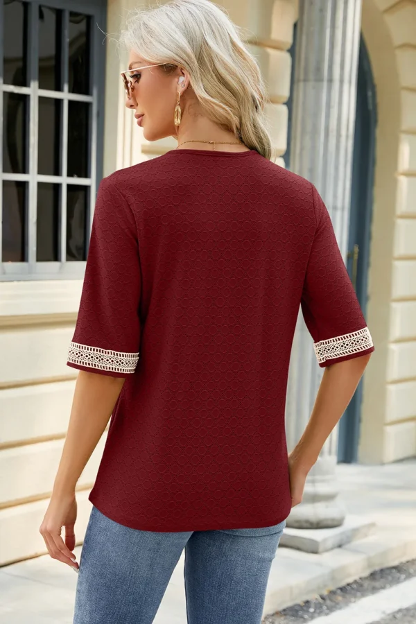 V-neck T-shirt top for women - Image 2