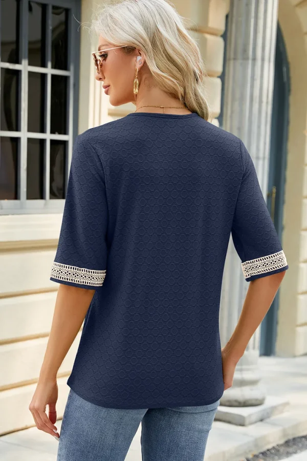 V-neck T-shirt top for women - Image 20