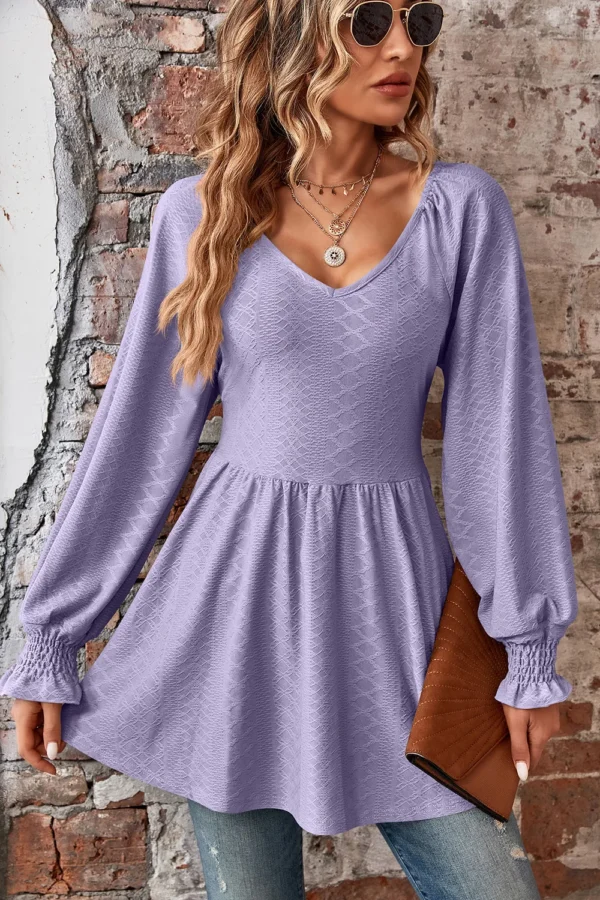 Jacquard  T-shirt top for women - Image 30