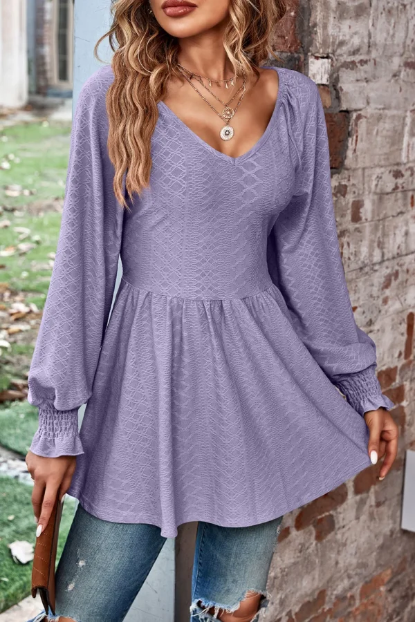 Jacquard  T-shirt top for women - Image 31