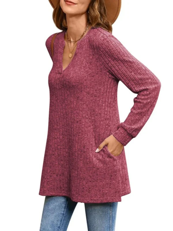 Pocketed Long Sleeve T-Shirt - Image 3