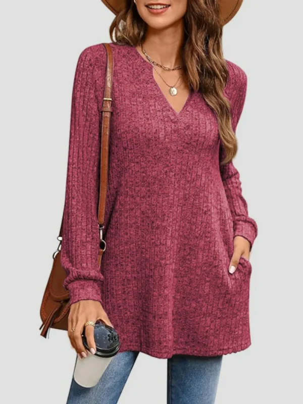 Pocketed Long Sleeve T-Shirt