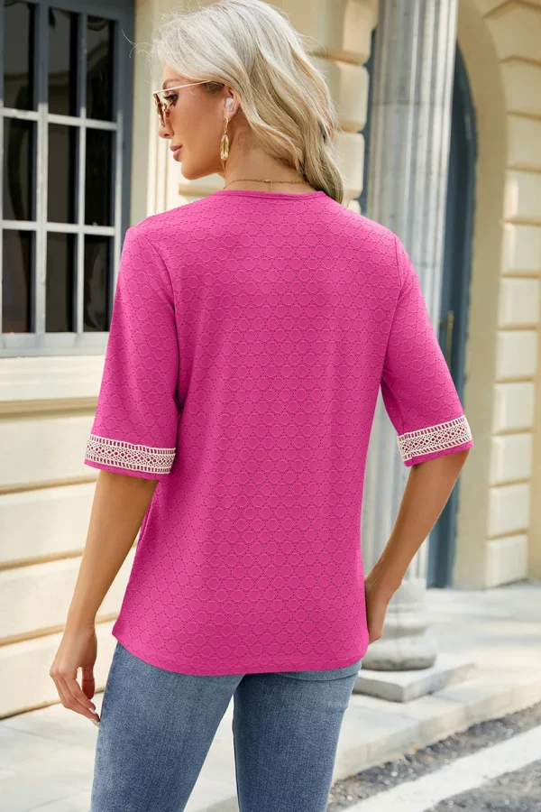 V-neck T-shirt top for women - Image 12