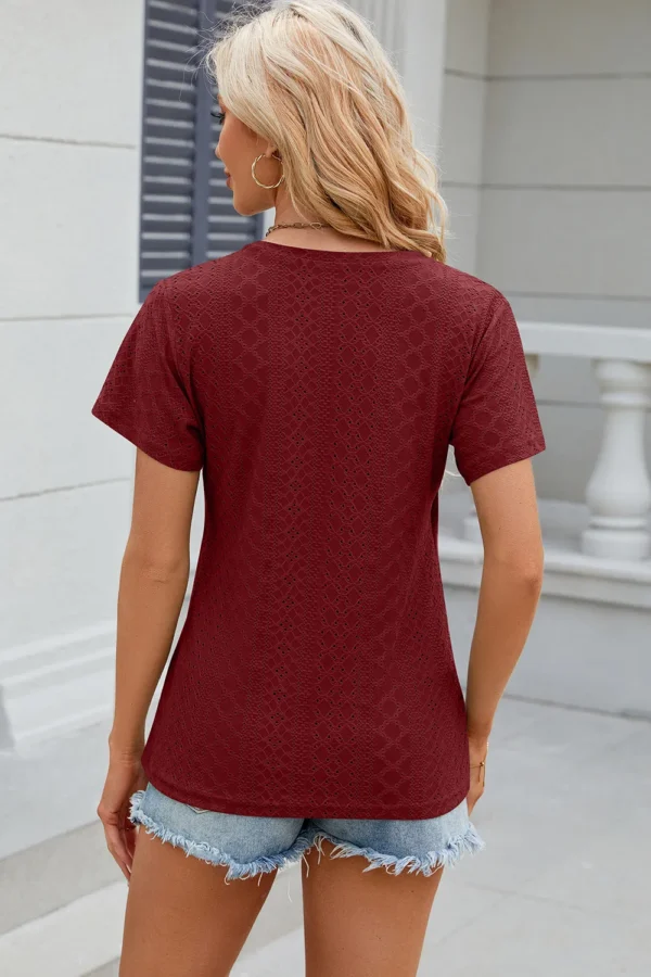 V-neck T-shirt top for women - Image 2