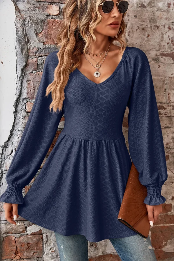 Jacquard  T-shirt top for women - Image 5