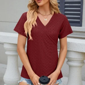 V-neck T-shirt top for women