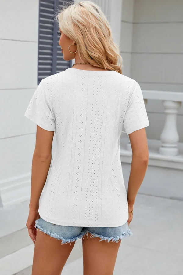V-neck T-shirt top for women - Image 12