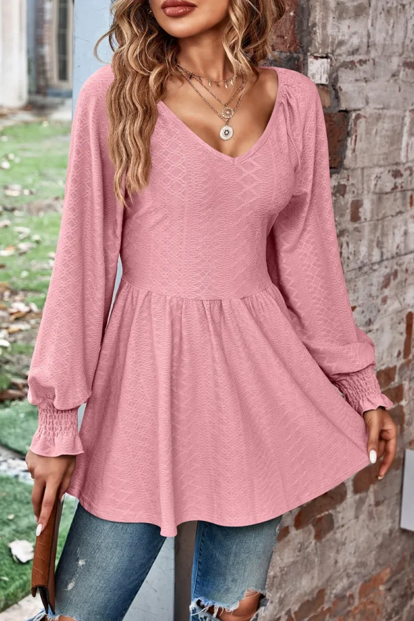 Jacquard  T-shirt top for women - Image 11