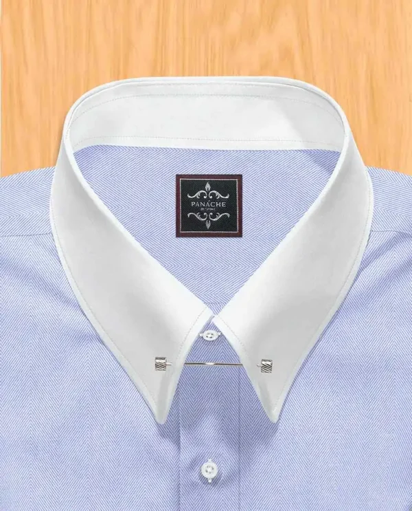 Light Blue Pin Collar Shirt