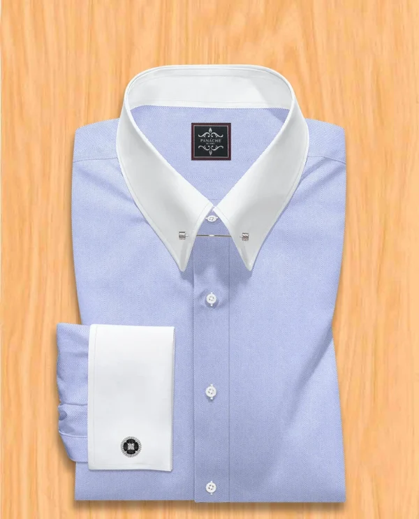 Light Blue Pin Collar Shirt