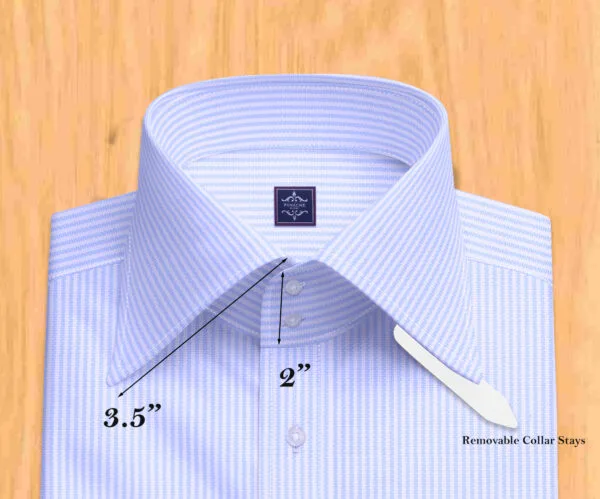Blue and White Striped Dress Shirt