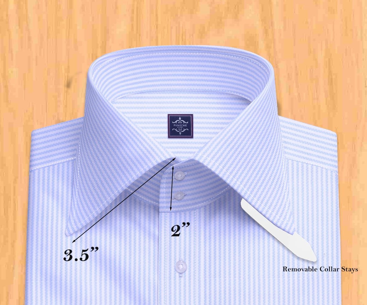 Blue and White Striped Dress Shirt