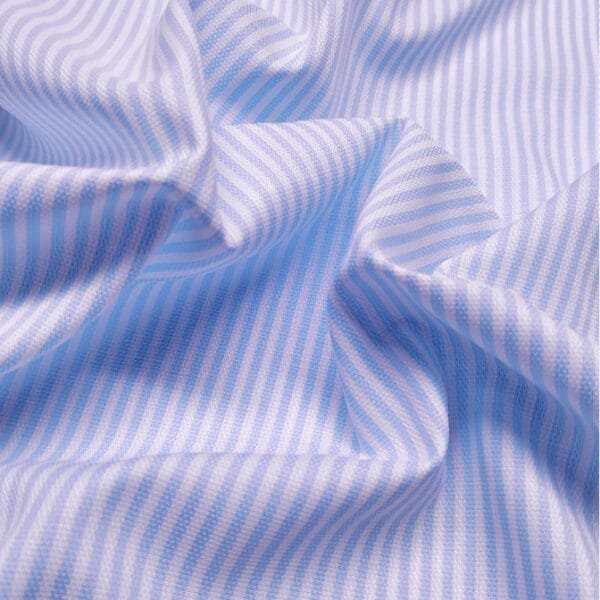 Blue and White Striped Dress Shirt